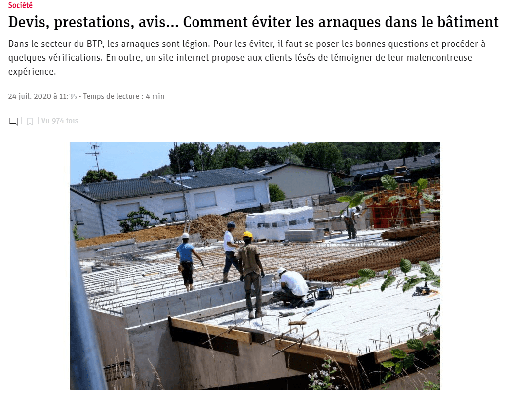 Devis, prestations,avis... Comment éviter les arnaques dans le bâtiment